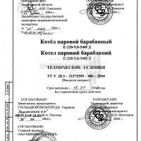 Котел паровой барабанный Е-220-9.8-540ГД